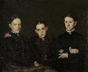 Jan Veth Cornelia, Clara en Johanna Veth, the three Sisters of the Artist Spain oil painting artist